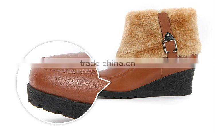 rabbit hair lady shoe boot