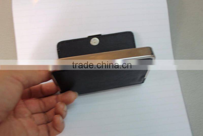 The most popularity embossing hot stamping card , Italy import leather card holder, exclusive customer design card holder