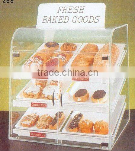 2015 Three tier acrylic cupcake display cabinet bakery pastry showcases