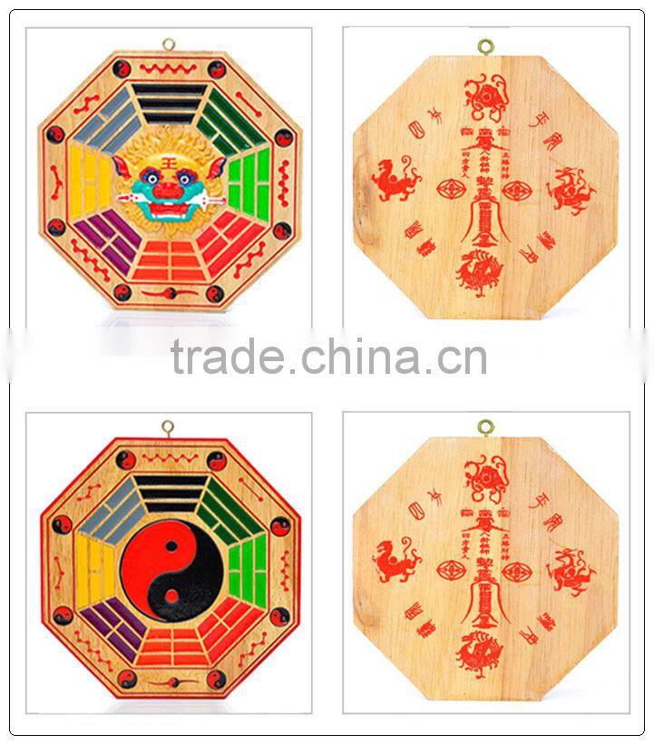 Fengshui Ba Gua Mirrors,peach wooden lion Mirror