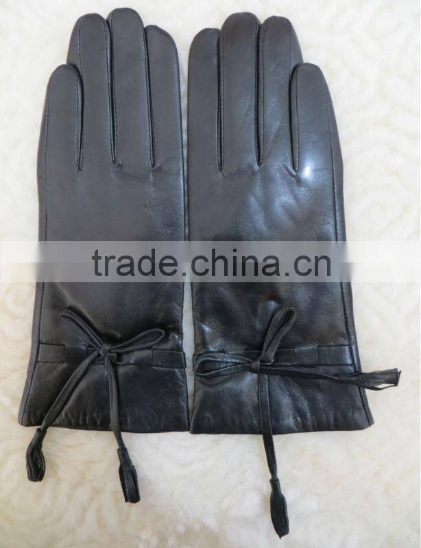 2016 stylish wool lined women fashion wear leather gloves