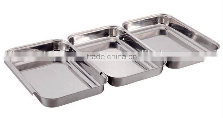 3 Pcs Stainless Steel Breading Tray