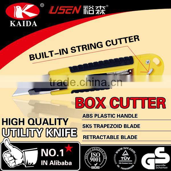 tool cutter 3pcs Trapezoid blade Zinc alloy Auto Retractable Utility Cutter Knife