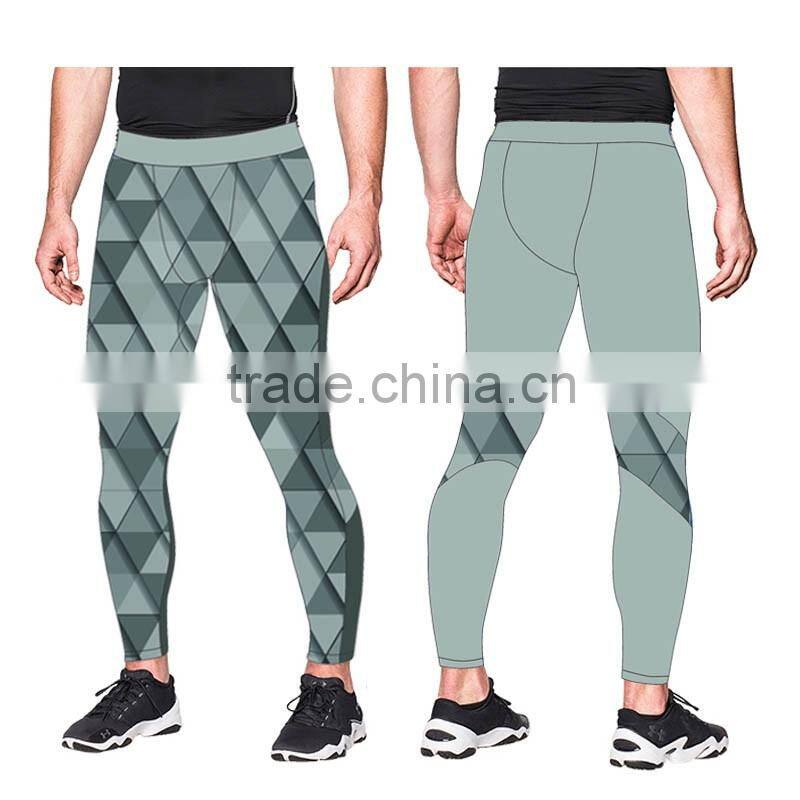 (Trade Assurance) Customized Compression training Tights for men