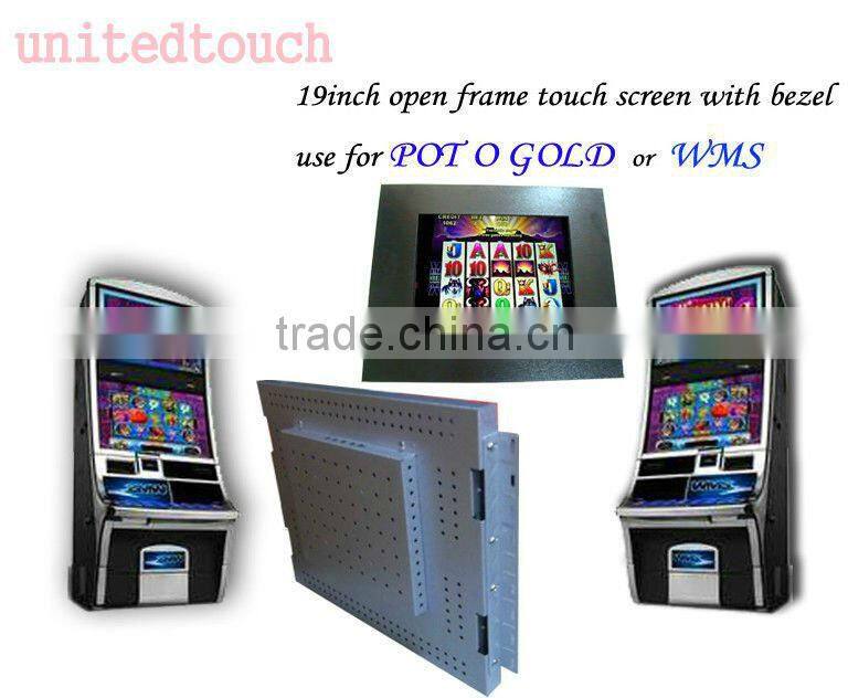 2015 Hot sale infrared gaming open frame touch screen monitor with VGA/DVI signal input for POG/WMS