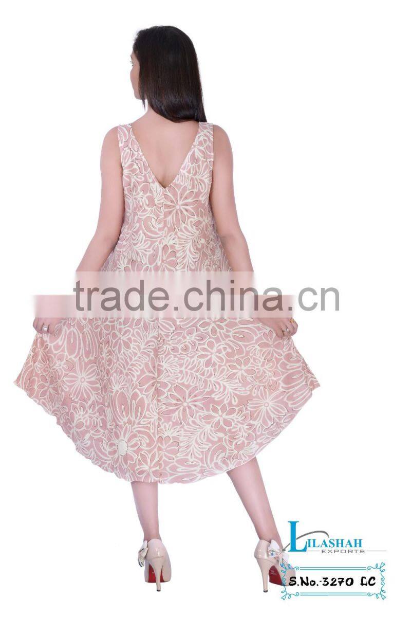 Cotton Printed umbrella Dress Jaipur Mini Vestido Styles Ropa Ladies Garments 3270LC