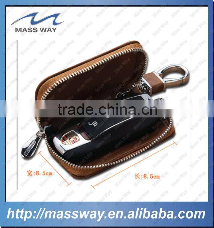 promotional fashion customized leather key bag