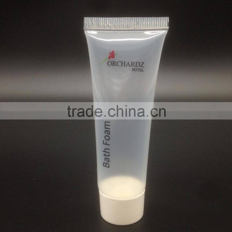 Transparent cosmetic plastic tube