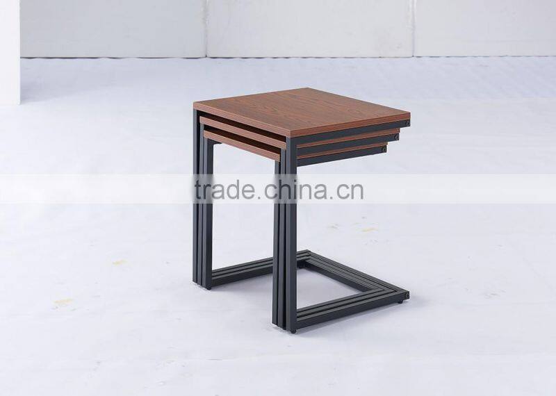 Modern Home Design nest of 3 wood coffee table