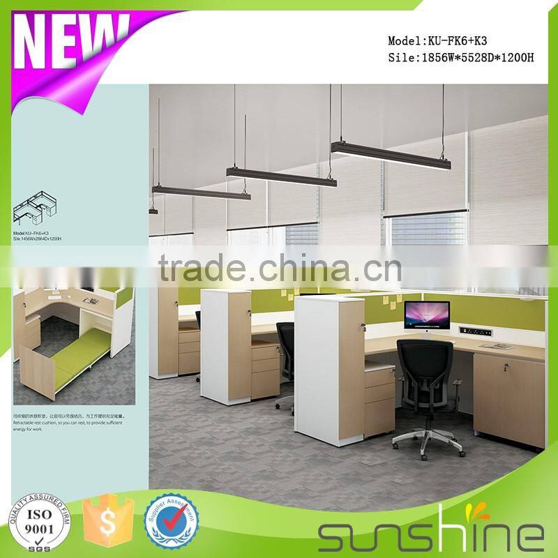 KU-FK6+K3 Cleverly Designed Full Height Office Partition Desk Partition