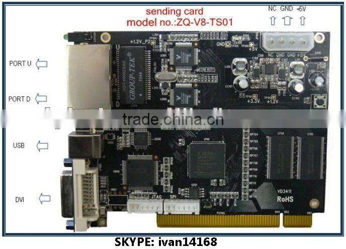 ZQ-V8-TS01 p10 full color outdoor led display control card