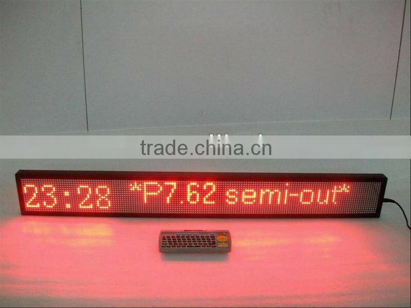 Double Sided 16x64 Pixels Green Color Outdoor LED Moving Message Display Sign