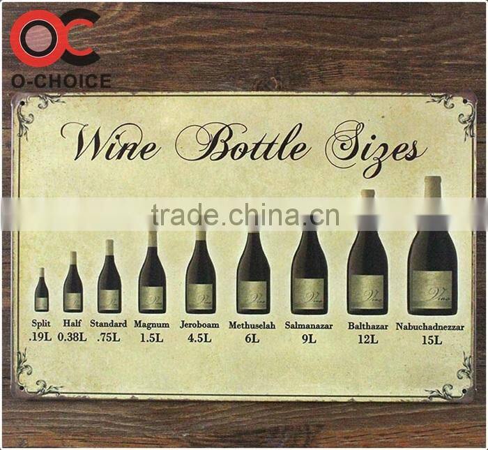 Wine Bottle Tin Signs
