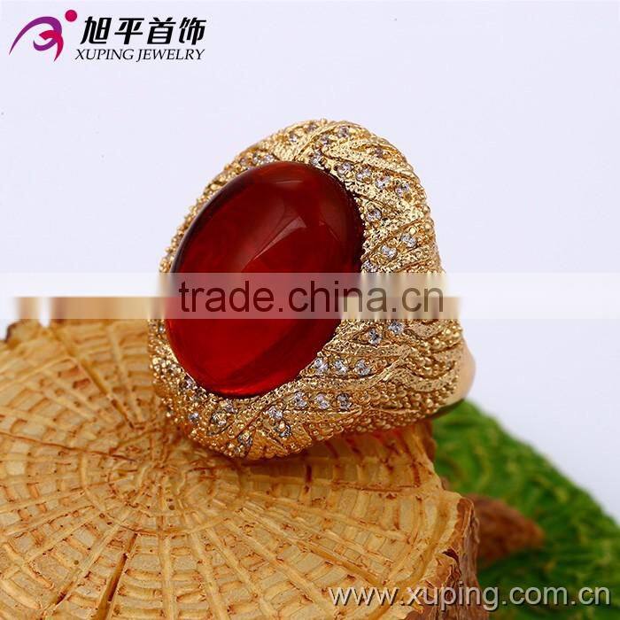 13356 Xuping fashion jewelry China wholesale 18k gold ring designs luxury glass rings charm jewelery for women