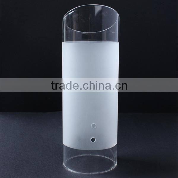 china factory oblique shape customize modern glass lamp shade & cover for table lamp