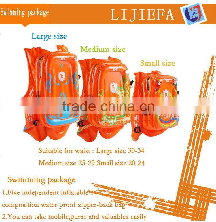 life jacket vest with water proof bag