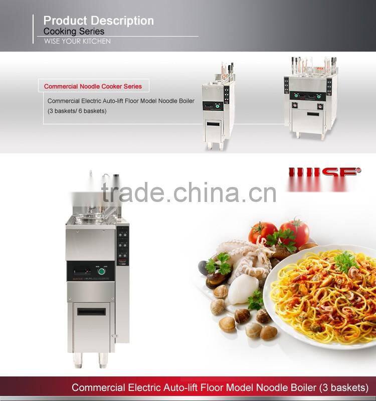 Top Performance Stainless Steel Auto Lift Up Electric Noodle Cooker with 3 Baskets with CE