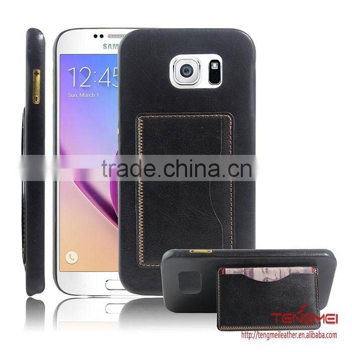 2016 crazy horse leather back cover for samsung s7 plus case