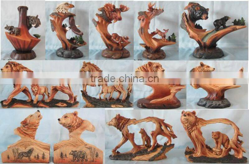 Polyresin eagle figurines for home decoration