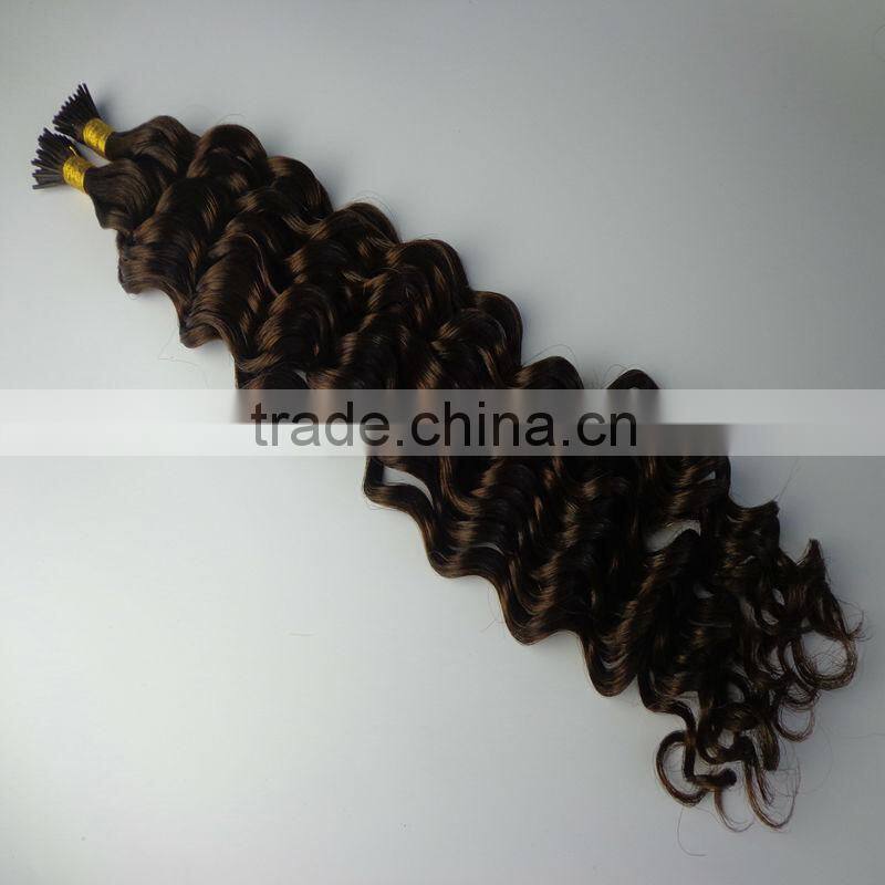 Russian Remy Hair Double Drawn I tip Hair Extensions