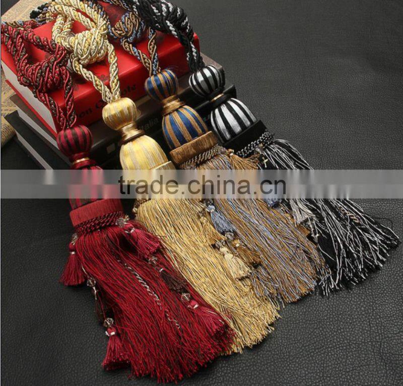 New fashion elegant curtain accessory tiebacks with cord