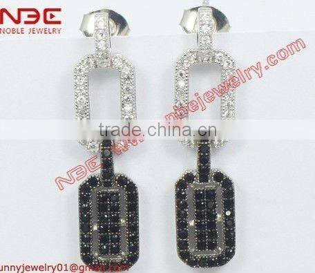 Fashion cheap 925 silver hook earrings jewelry,low price good quality cz jewellery,AAA grade cubic zirconia silver drop earrings