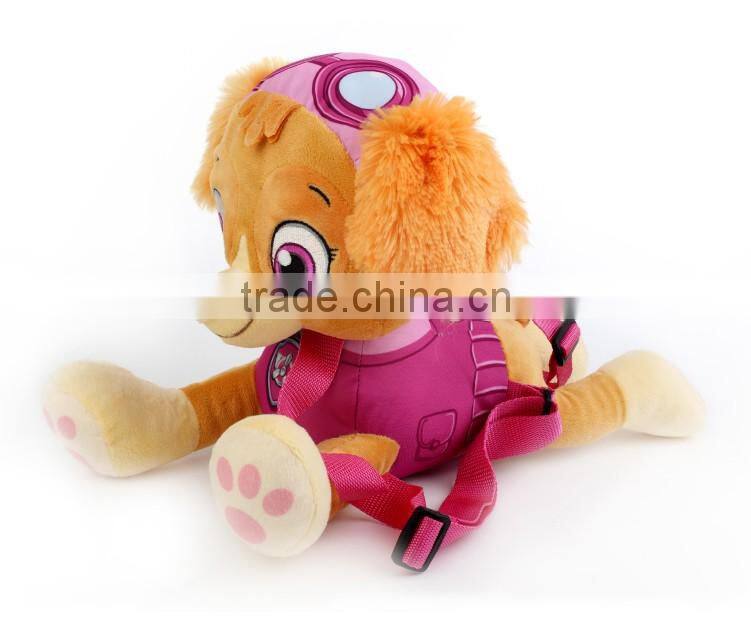 New Arrival Most Popular Skye Cocker Baby Plush Animal Backpack Toys