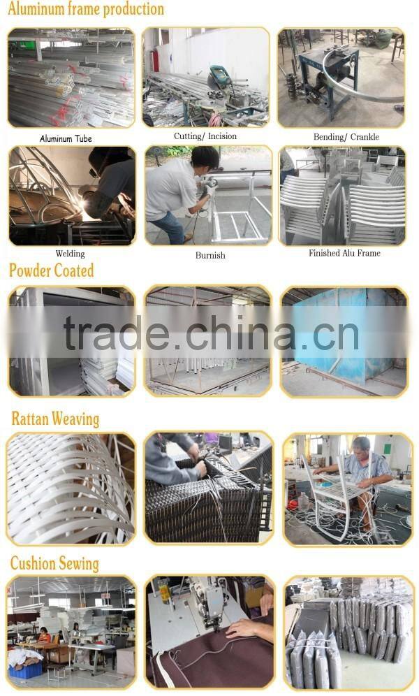 Chrysanthemum pattern rattan recliner alu. relax chair