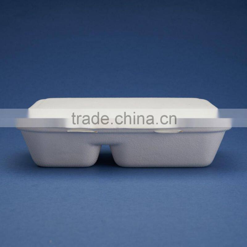 HL-96 -2 100% biodegradable bagasse clamshell box