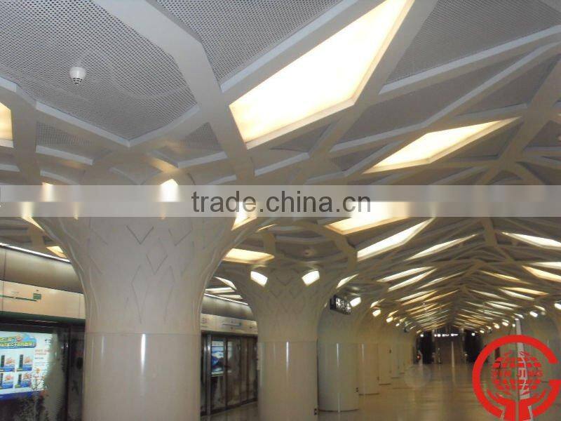 Plane surface perforation ceiling panel