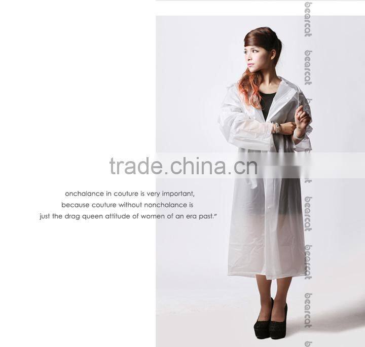 BEARCAT slim poncho, fashion translucent raincoat