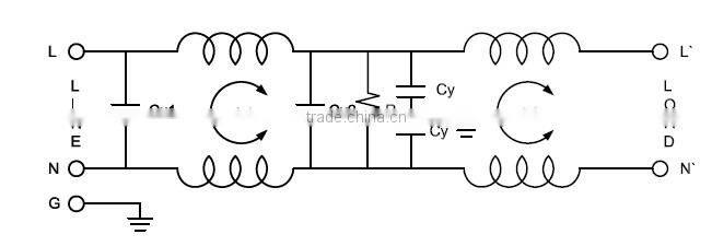 High Performance Single Phase Double Stage EMC Filter