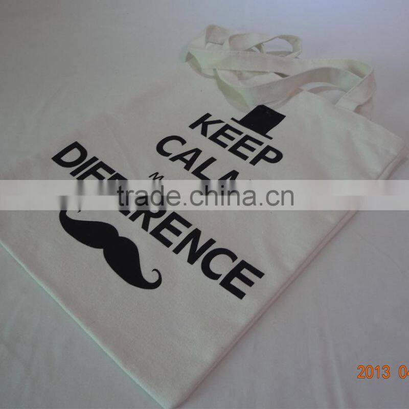 Foldable custom logo reusable canvas shopping bag