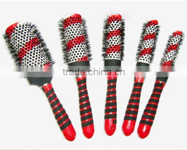 2014 new hot ceramic hair brush,nano tachnology ionic hair brushes