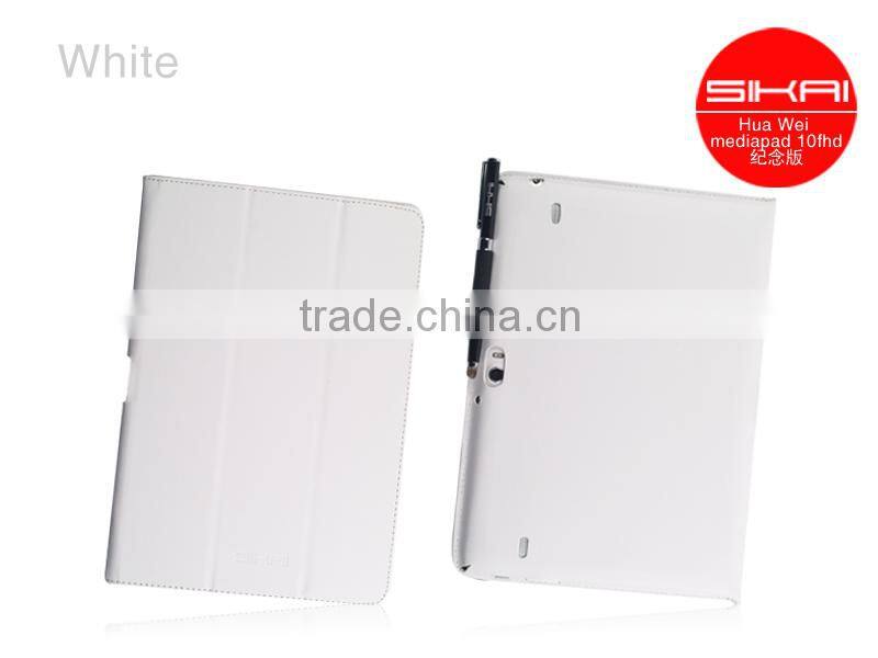 Magnetic designer Premium Stand Leather Case Cover for huawei mediapad 10 fhd tablet+SCREEN GUARD