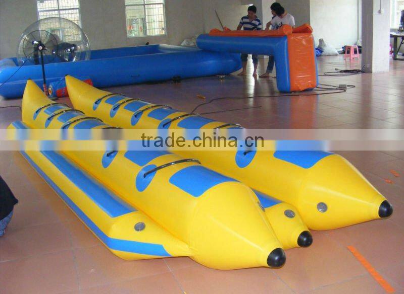 8 seats inflatable banana boat inflatable water games