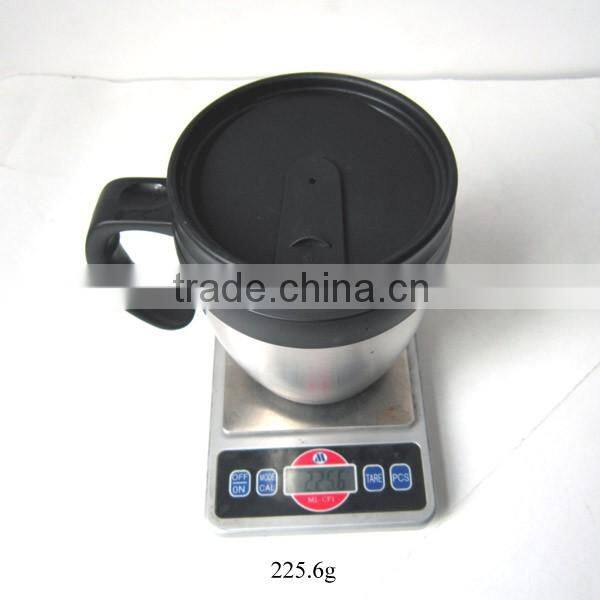 500ml double wall stainless steel tankards with plasitc inner & handle