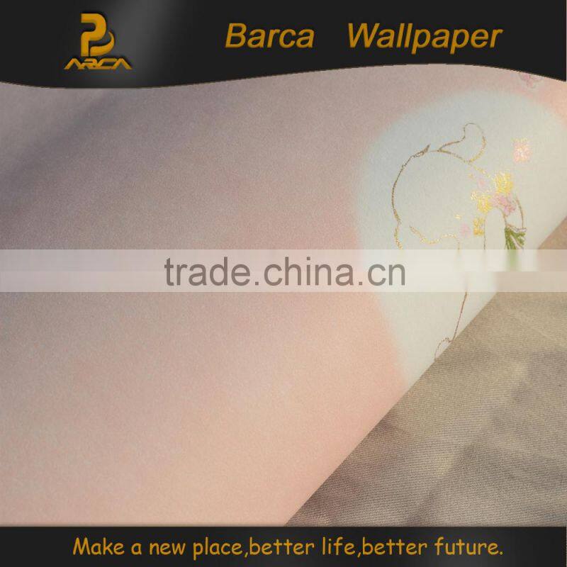 Glitter 3d embossed european wall paper rolls