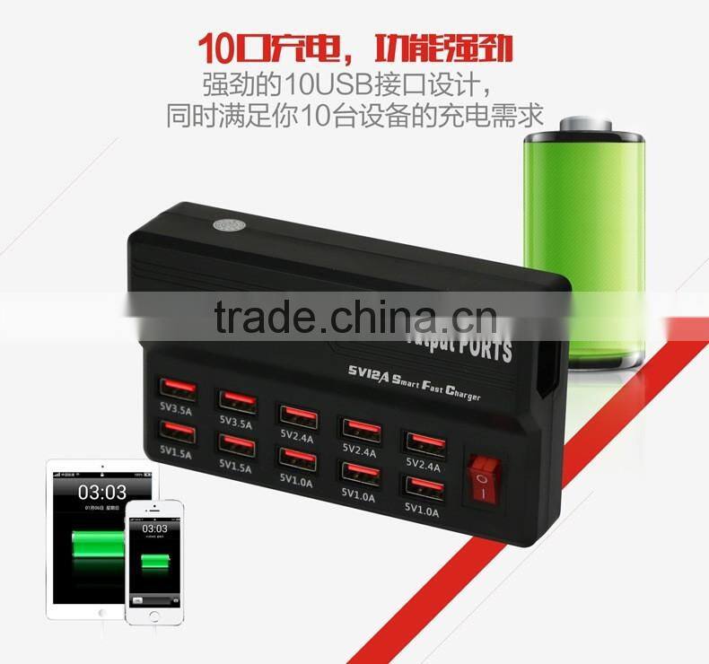 Factory supplier combo USB 2.0 High Speed 10 Ports HUB For Laptop PC/ 10 ports usb 2.0 hub for multi usb device