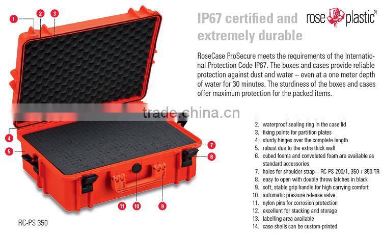 Hard solid durable protective injection mold sturdy storage stable handheld portable packaging box EVA foam car computer case