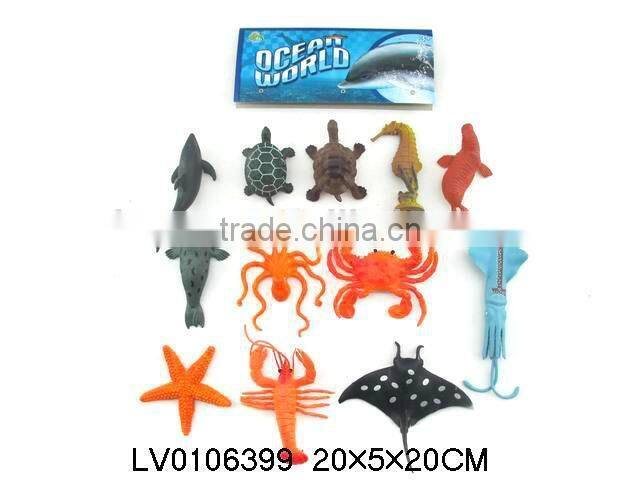 Promotion 5" plastic ocean animals toys shantou 12 in 1