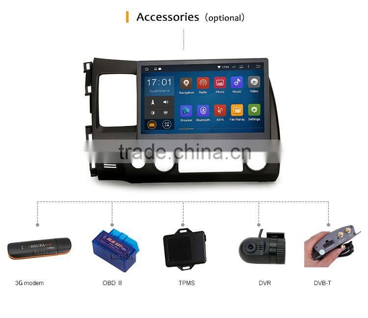 Faster Wireless 10.2 inch Car player dvd Built in Wifi with GPS for honda