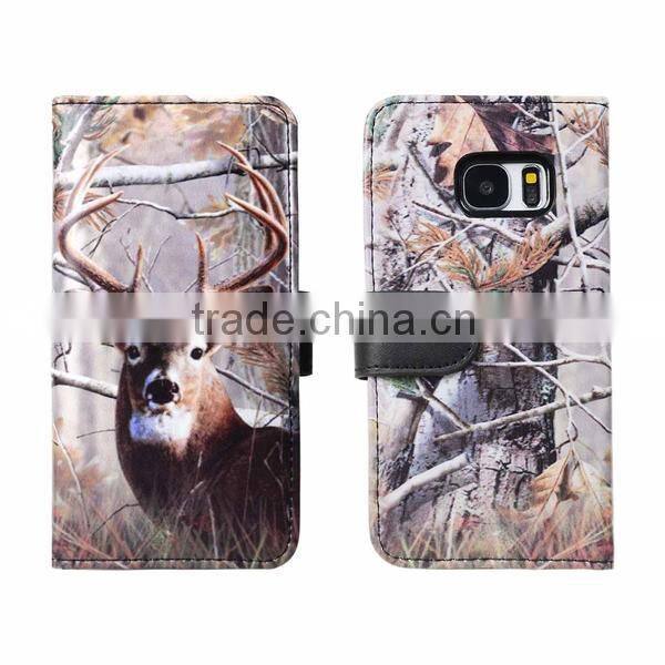 Flowers Printed Flip Stand Cover for Samsung Galaxy S7 Edge Leather Case b044265(4)