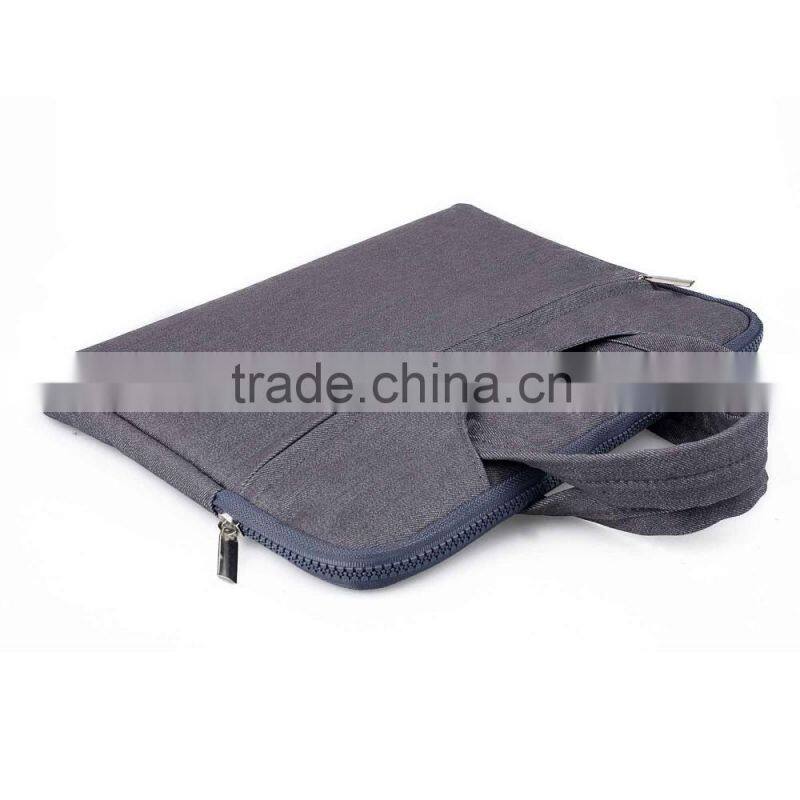 Multifunction laptop shoulder strap bag briefcase premium denim fabric 11-15 inch notebook computer for macBook case B022845(1)