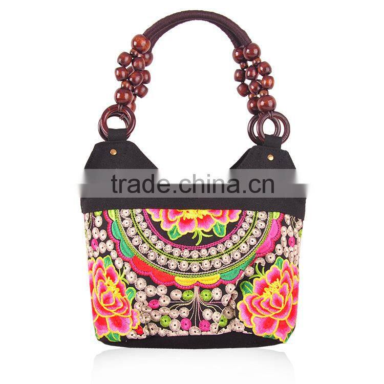 Cheap casual canvas bag indian handmade embroidery lady shoulder bag