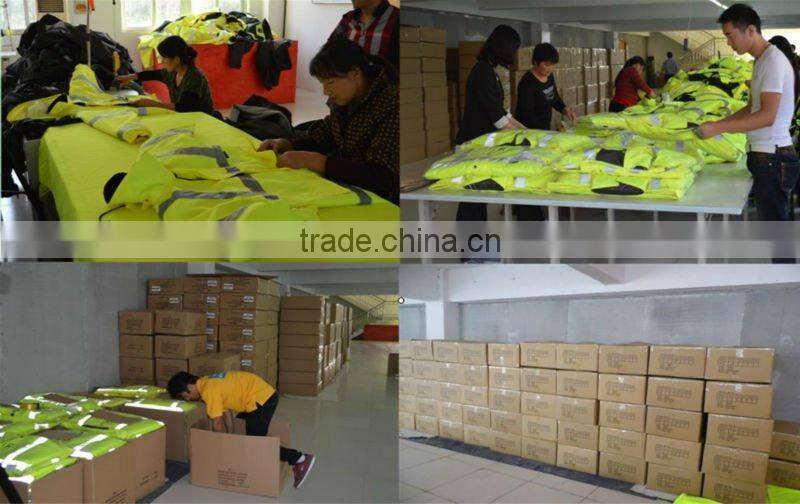 EN20471/343 fluo-yellow/orange winter waterproof winter men 7 in 1 bomber jacket park with reflector