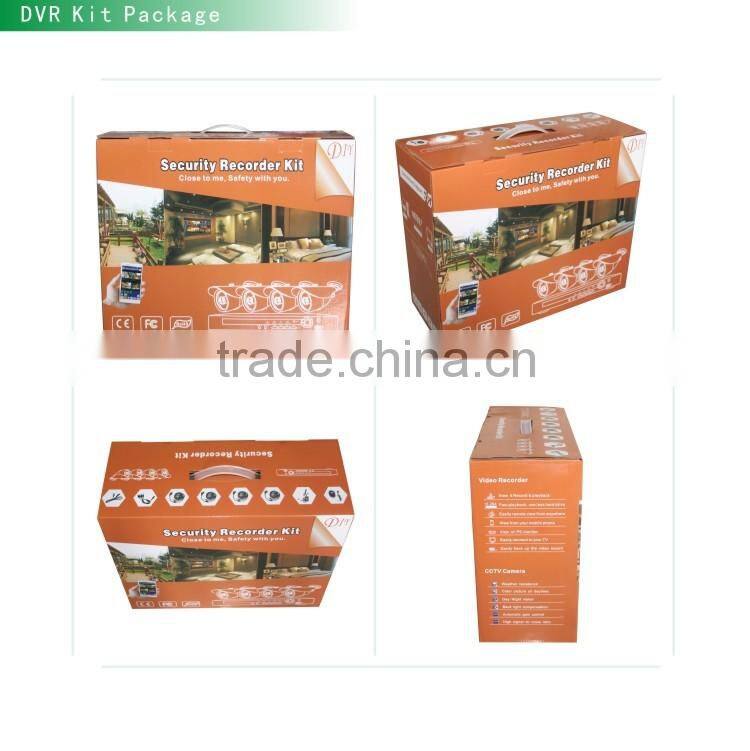 4ch Dvr cctv camera kit with 7' inch lcd high quality of products