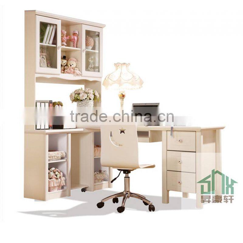Korea Design Child Study Table And Chair Bookcase with Desk HA-A# bookcase with study table