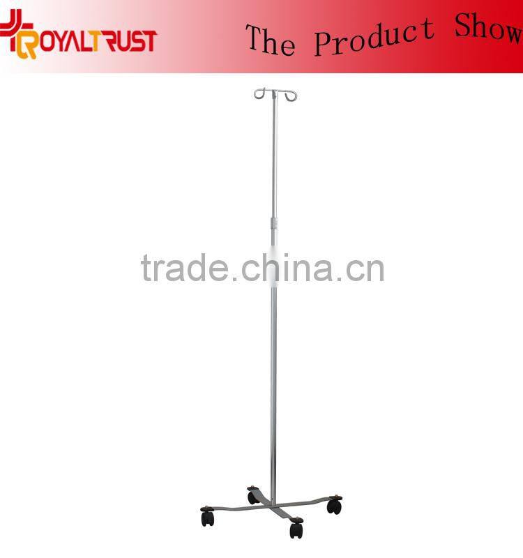 Aluminum I.V.drip stand with plastic base