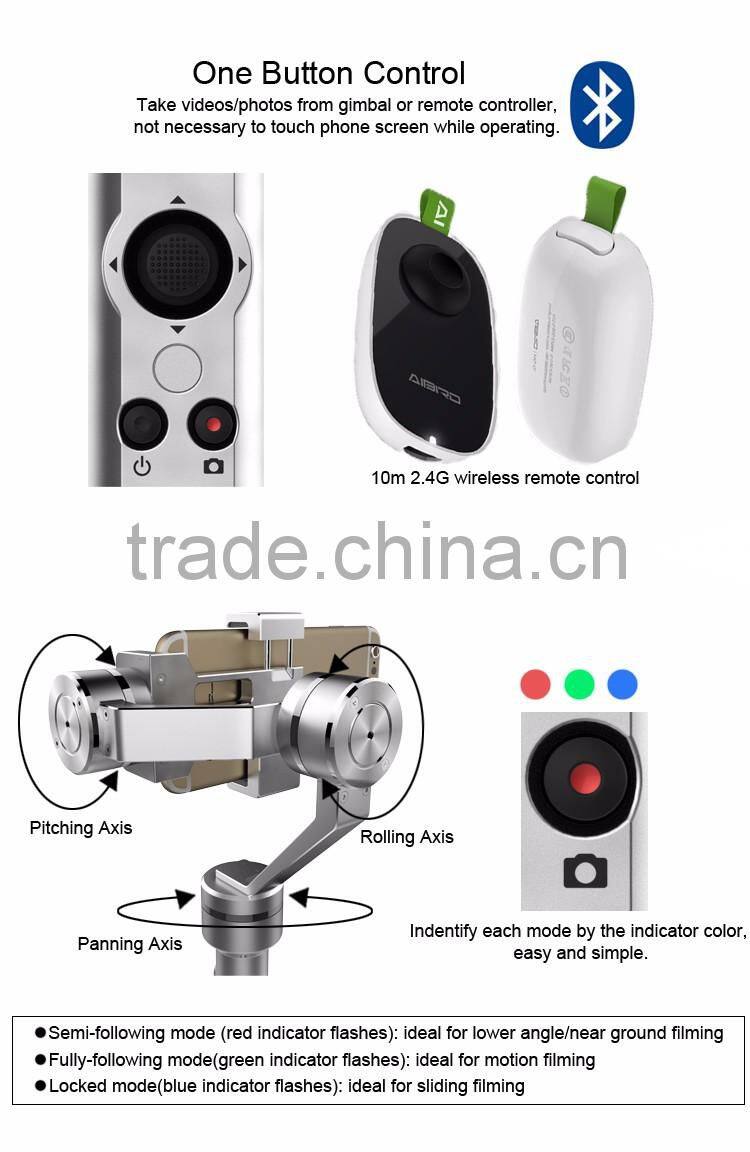 New style wireless control stabilizer gimbal for smartphones